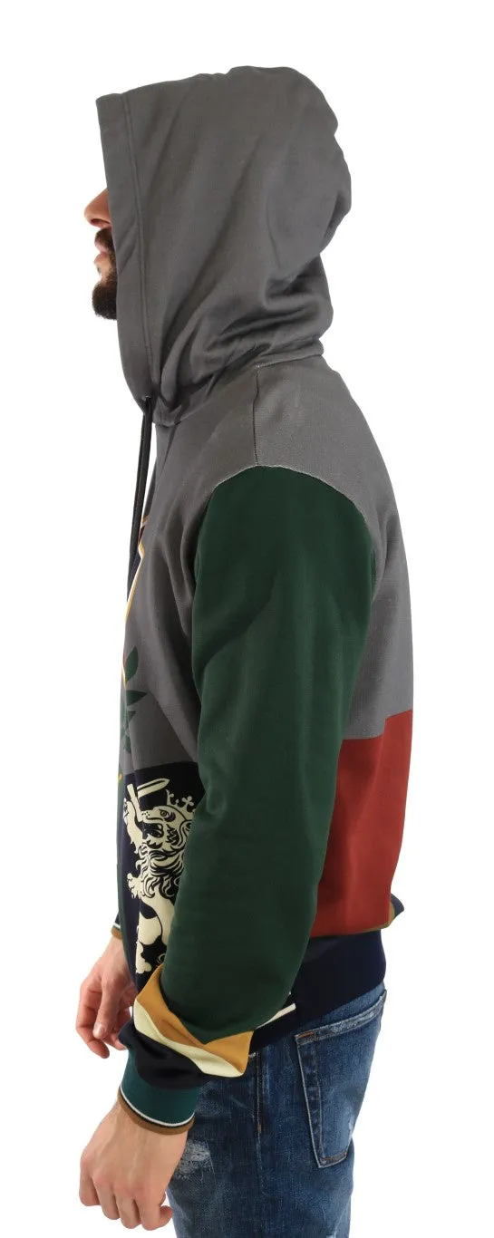 Multicolor Cotton Pullover Hooded Sweater