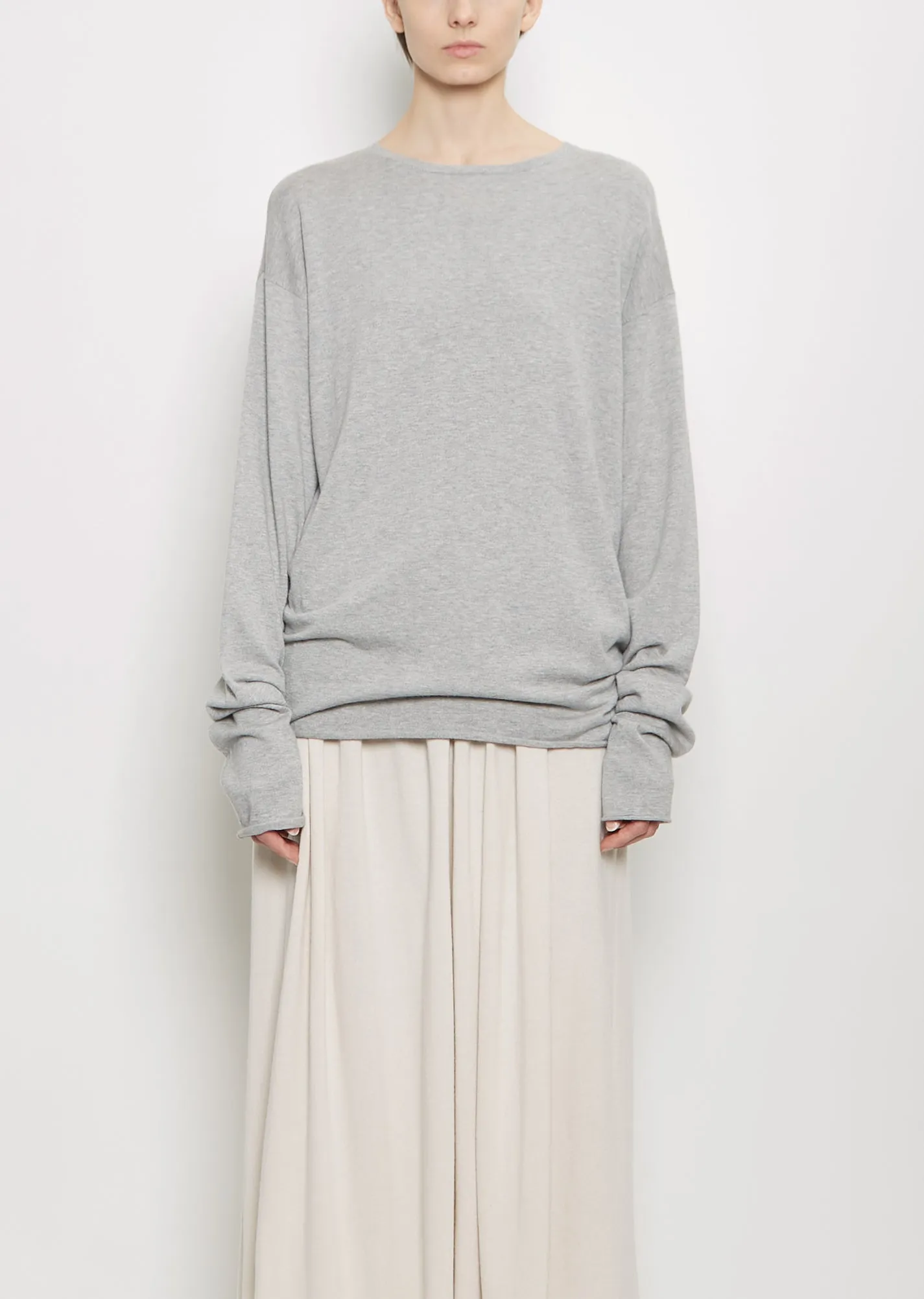 n°347 Aries Cotton Cashmere Sweater — Grey