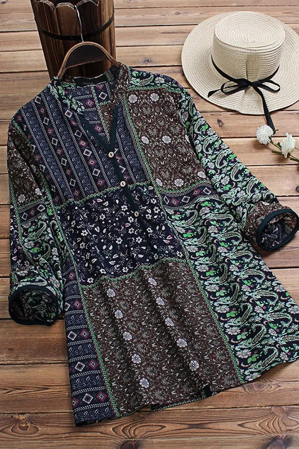 National Chiffon Print Shirt
