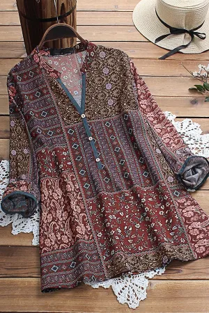 National Chiffon Print Shirt
