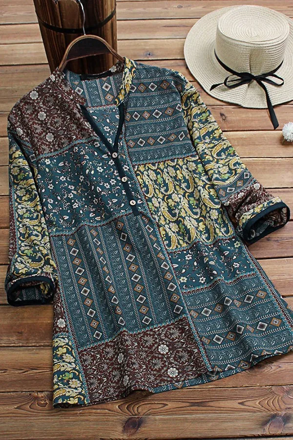 National Chiffon Print Shirt