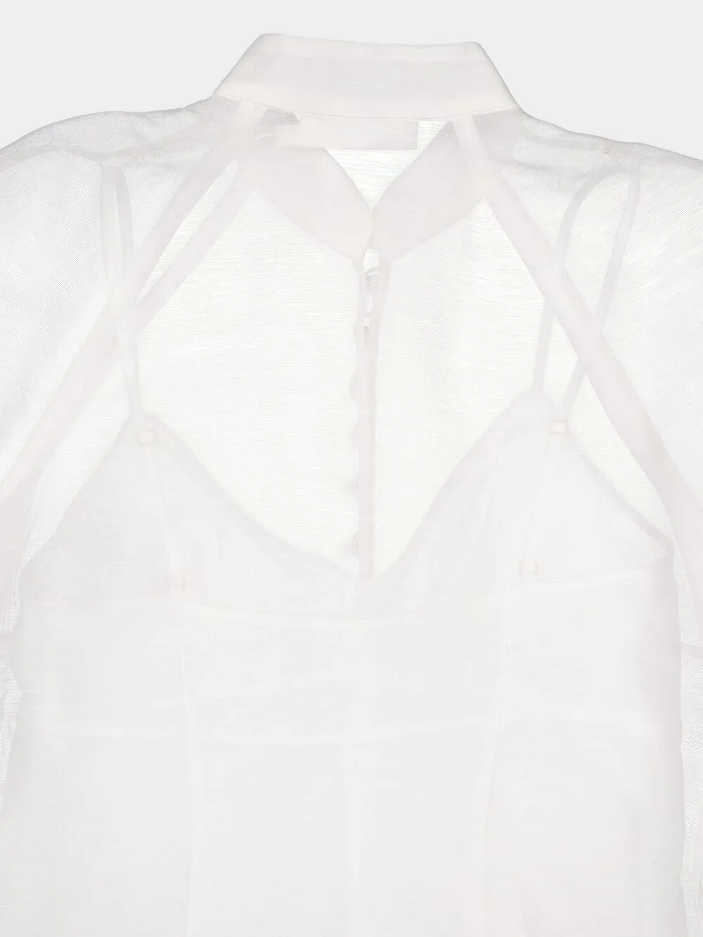 Natura Pearl Button Silk Blouse