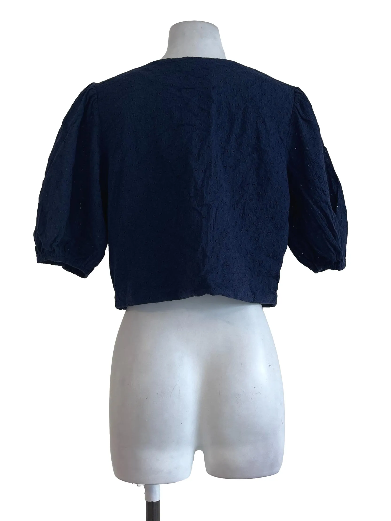 Navy Embroidery Top TTR