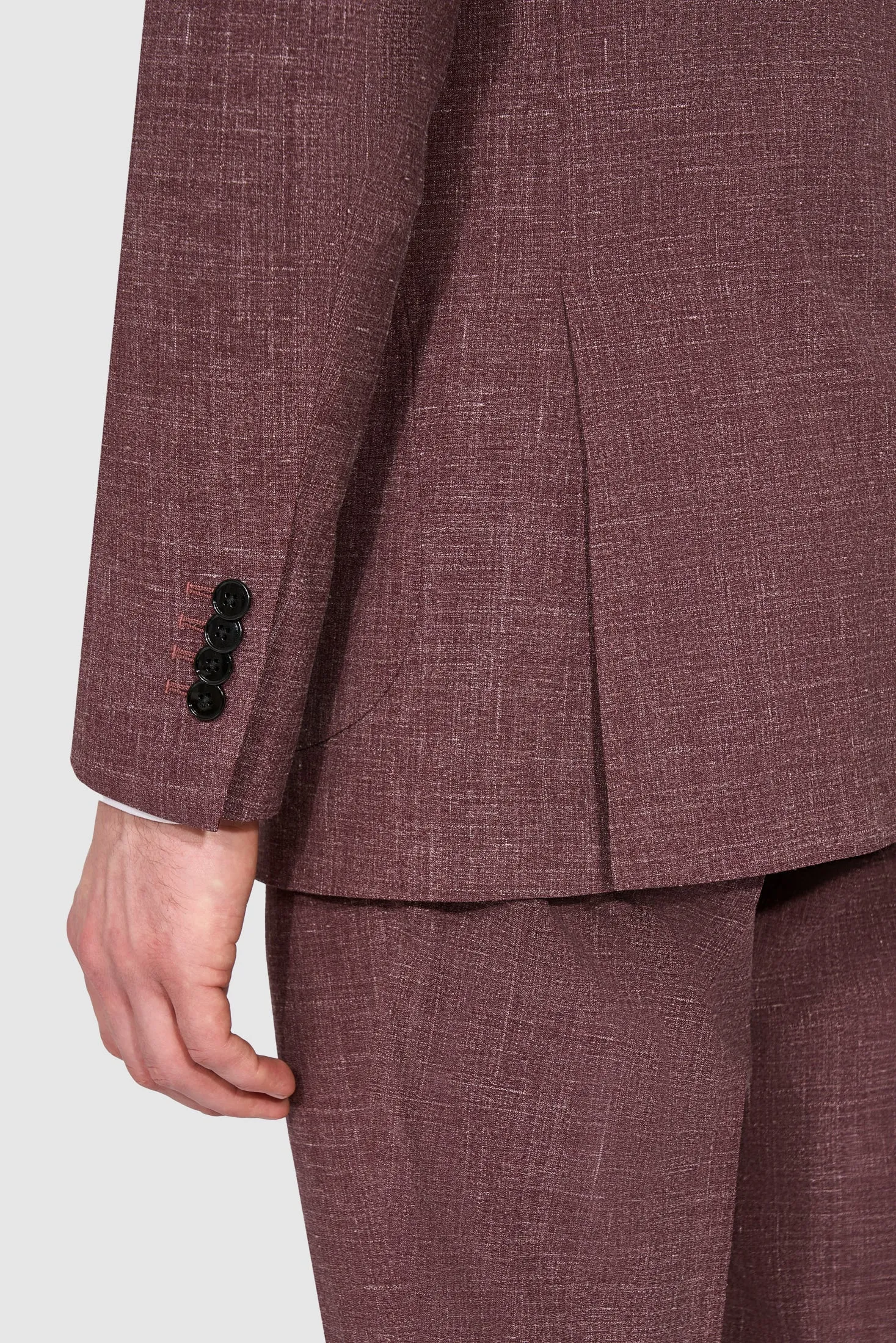 New SUITREVIEW Elmhurst Purple Wool, Silk, Linen Natural Stretch Loro Piana DB Suit - Size 38R and 42S  (Other Sizes Special Order)
