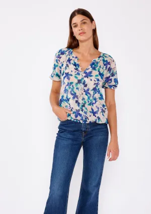 Ocean Breeze Floral Blouse