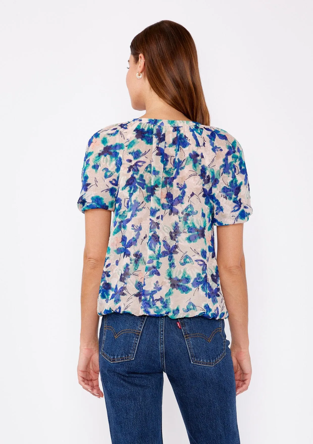 Ocean Breeze Floral Blouse