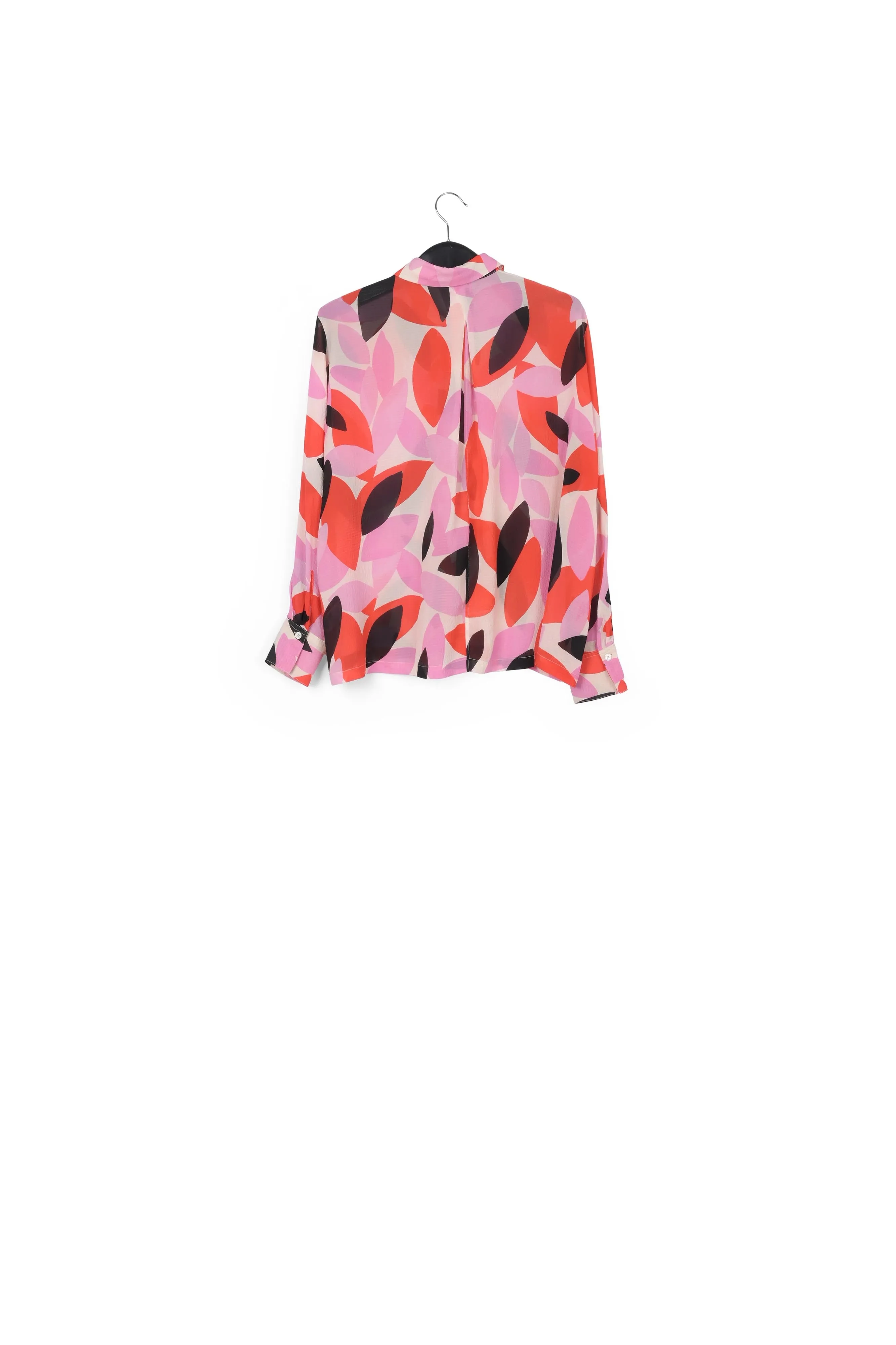 Off-white, red and pink abstract print shirt
