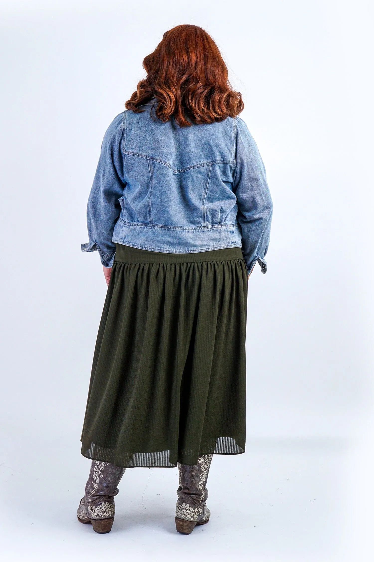 Olive Stripe Forever Alita Shirt Dress
