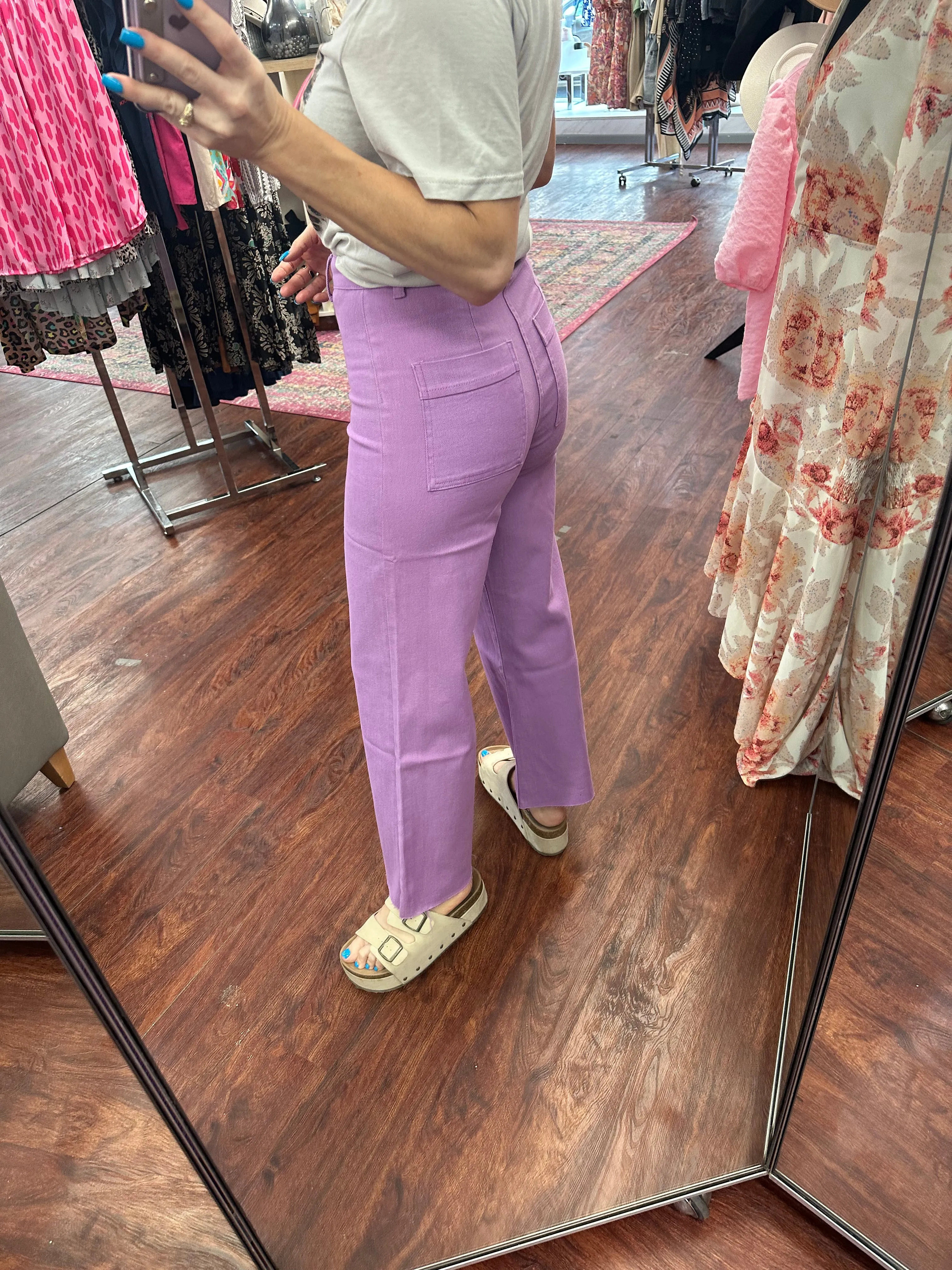 On the Scene Pants: Lavender