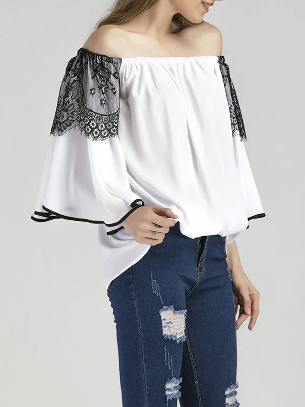 One-shoulder Strapless Sexy Chiffon Shirt