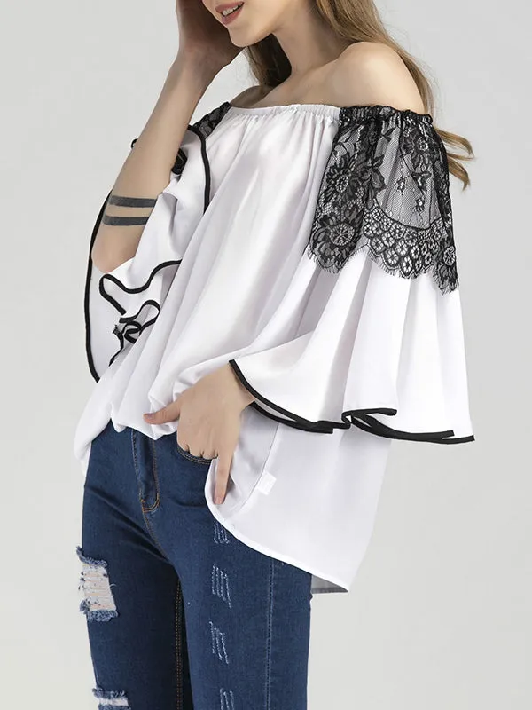 One-shoulder Strapless Sexy Chiffon Shirt