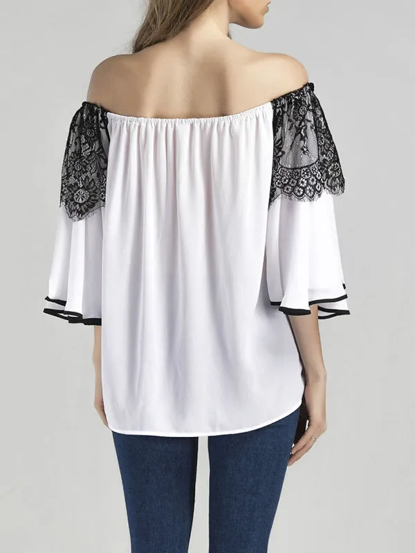 One-shoulder Strapless Sexy Chiffon Shirt