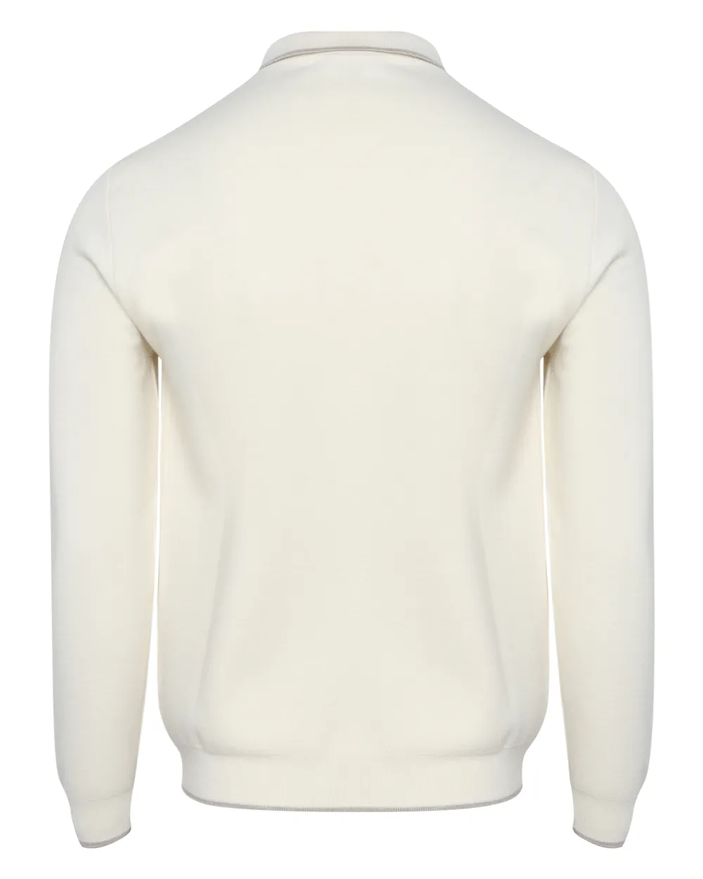 Open White Full Zip Sweater