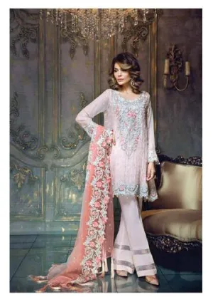 Pakistani Asian Dress in Chiffon Net Embellished Cut work - C546