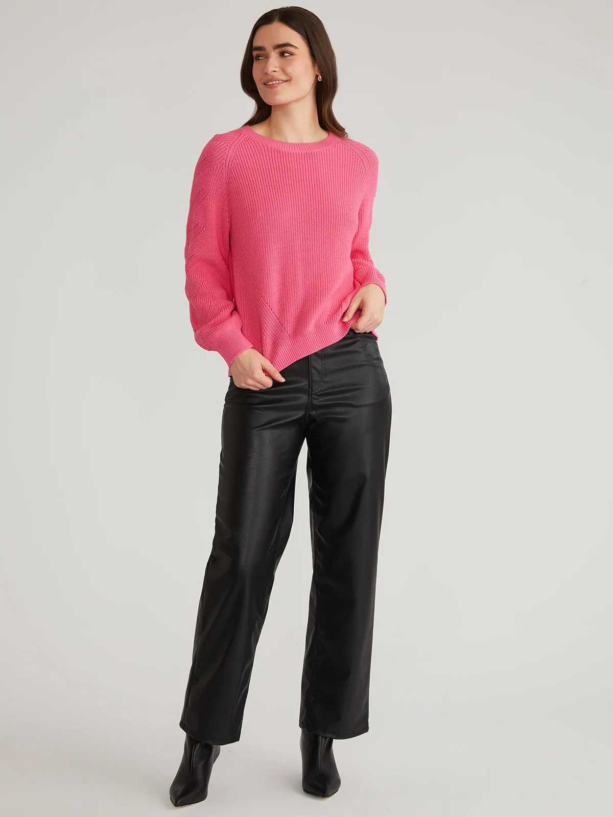 Phoebe: Lace Back Raglan Pullover