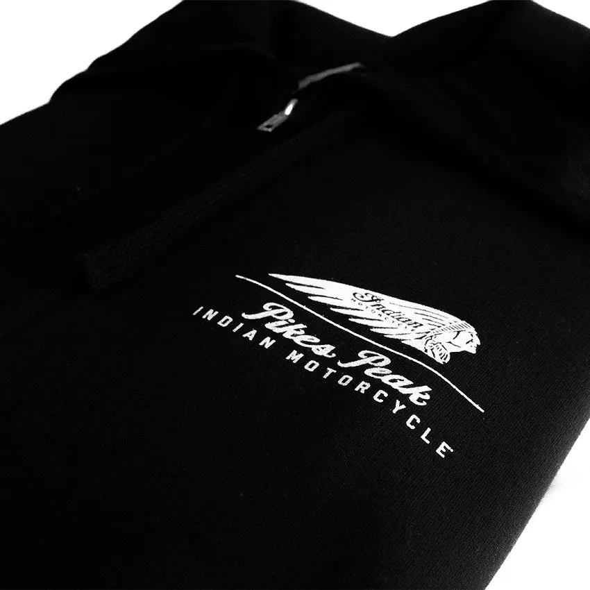 Pikes Peak Indian Dealer Engine Zip Up Hoodie - Black