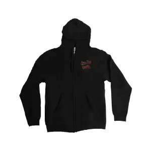 Pikes Peak Indian Engine and Mountains Zip Up Hoodie - Black