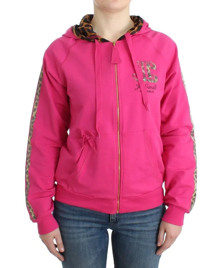 Pink zipup cotton sweater