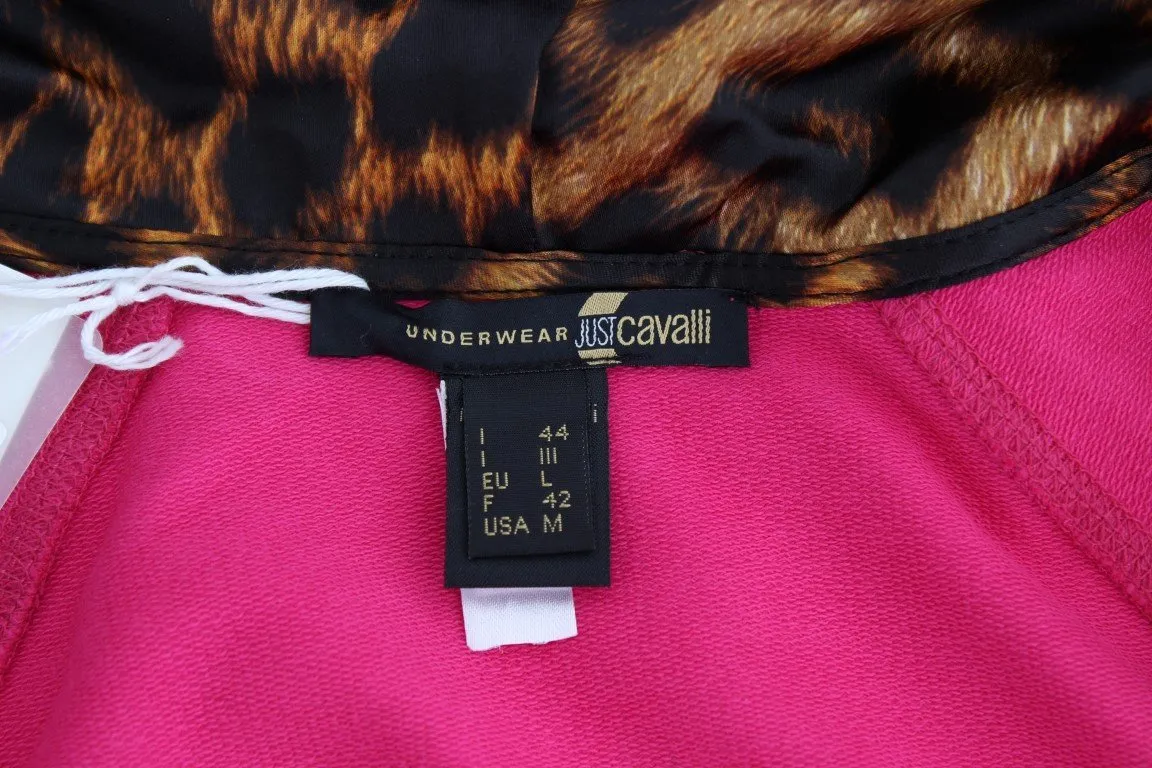 Pink zipup cotton sweater