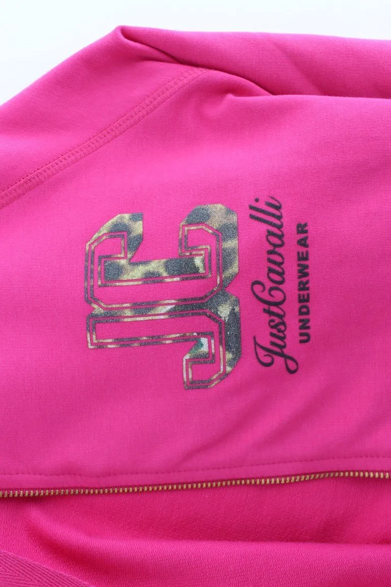 Pink zipup cotton sweater