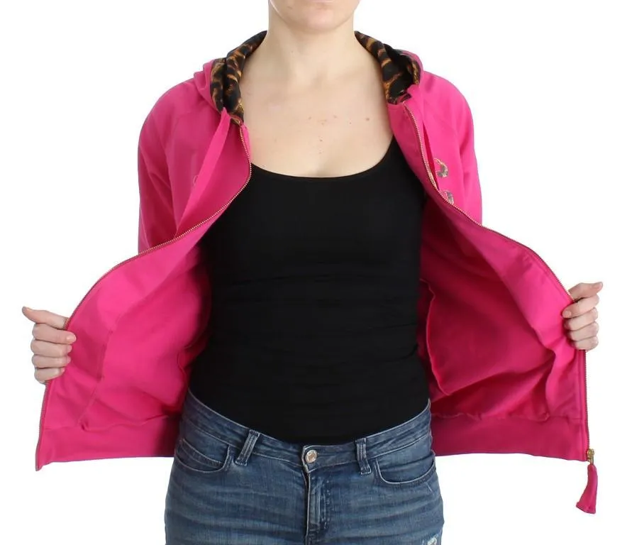 Pink zipup cotton sweater
