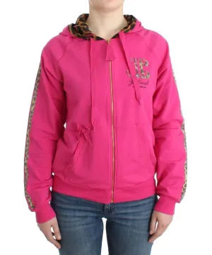 Pink zipup cotton sweater