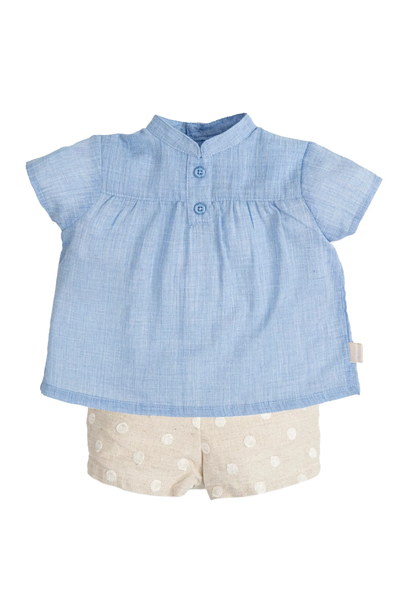 "Rafael" Blue Shirt & Linen Jam Pants