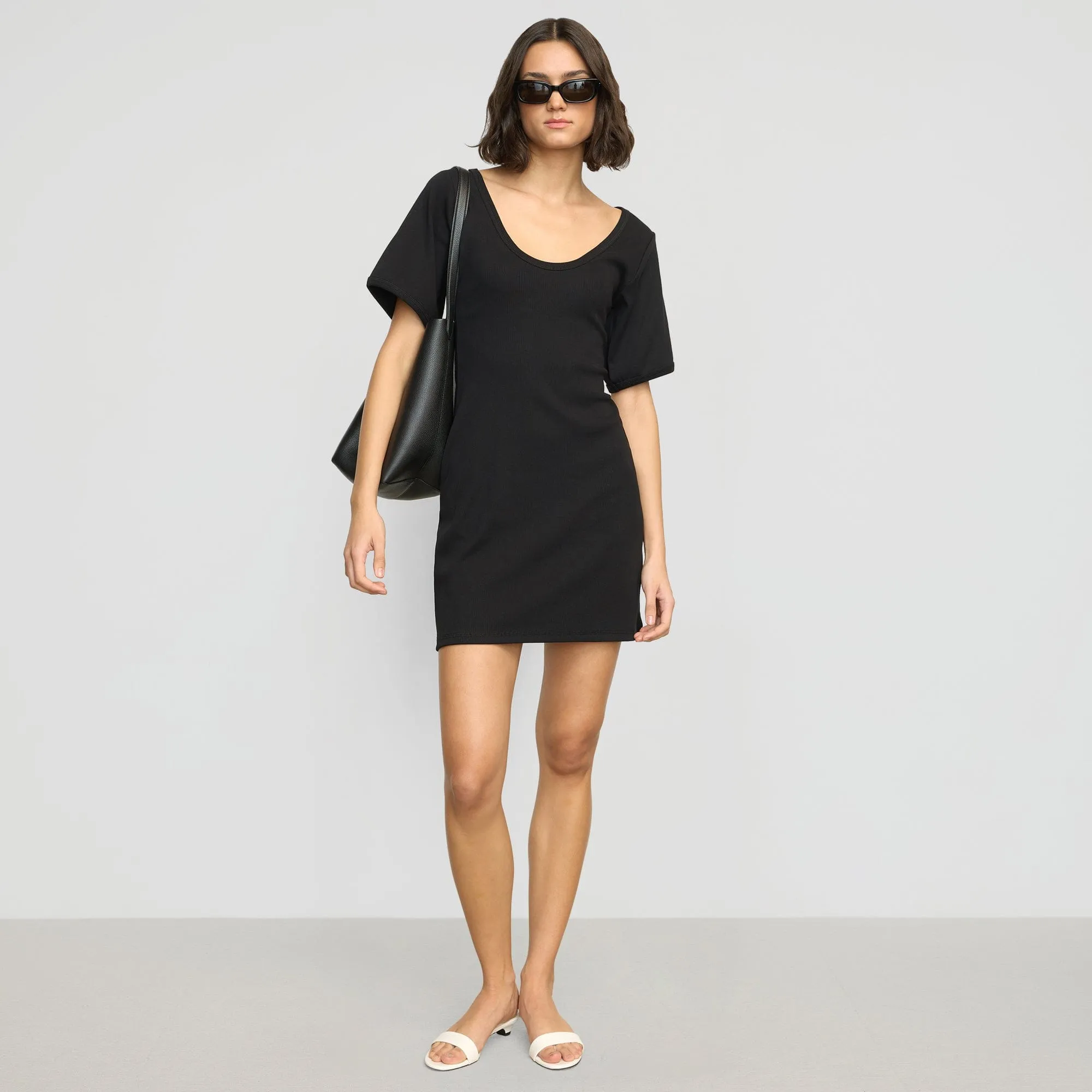 Rae Sculpted Scoop-Neck Mini Dress