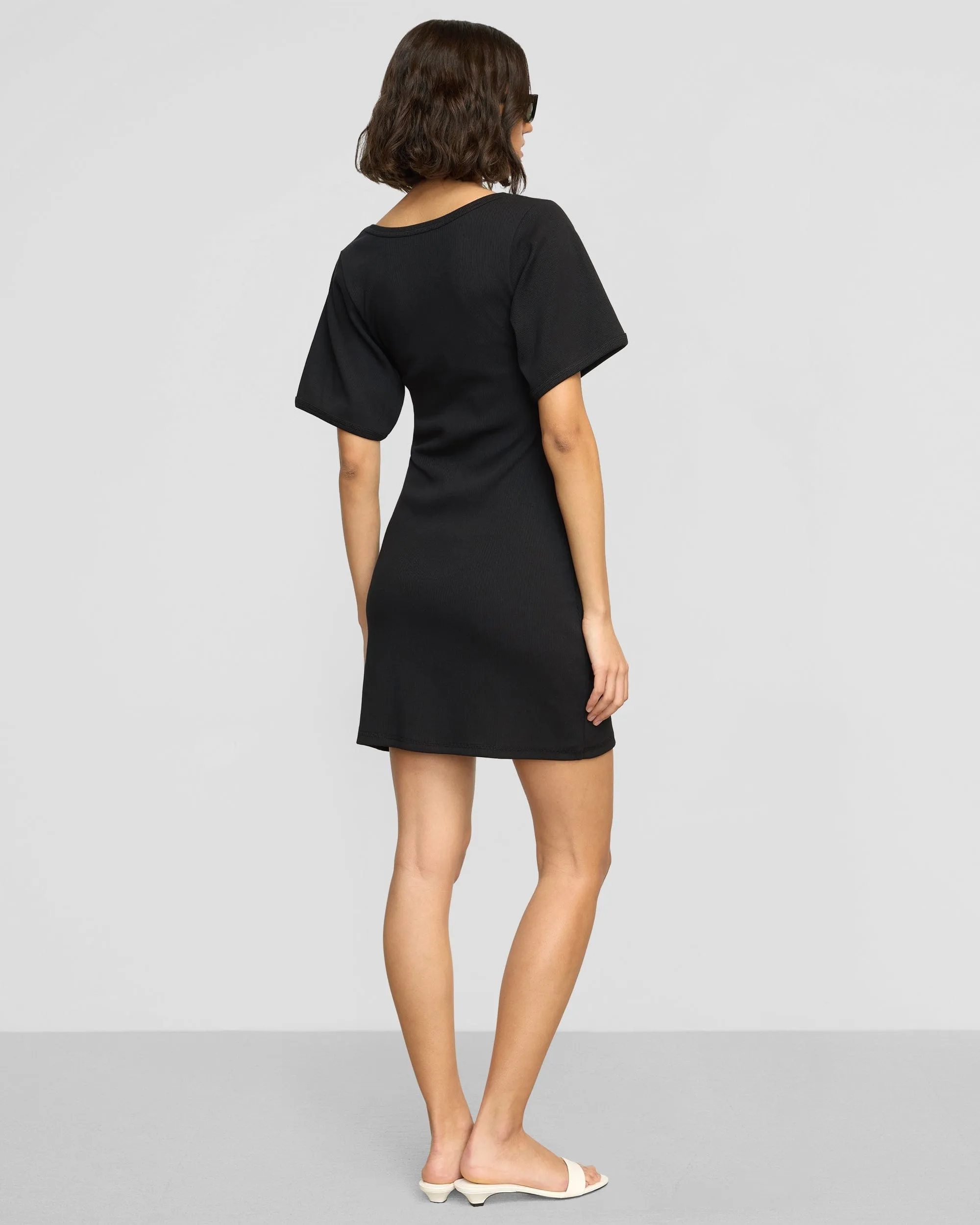 Rae Sculpted Scoop-Neck Mini Dress