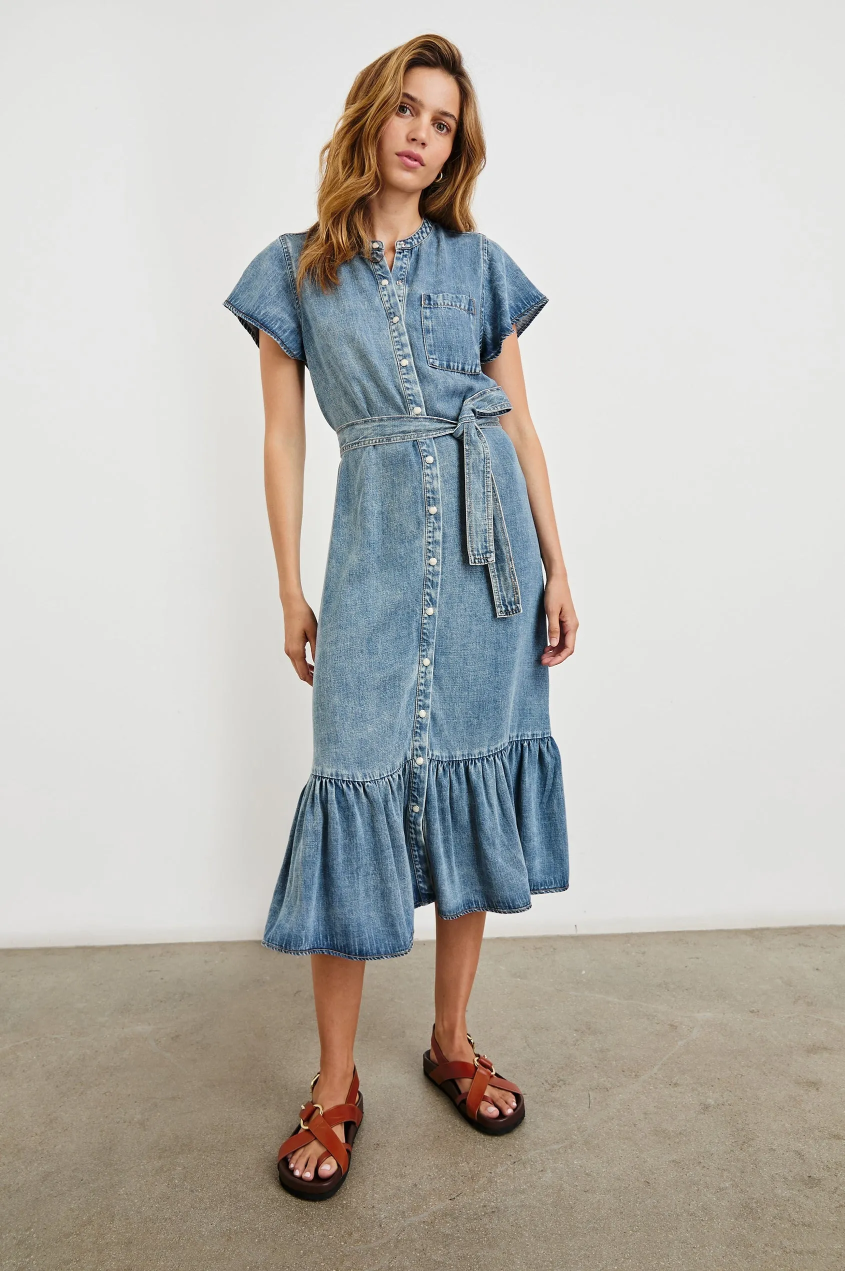 Rails Kahlo Dress Mid Blue