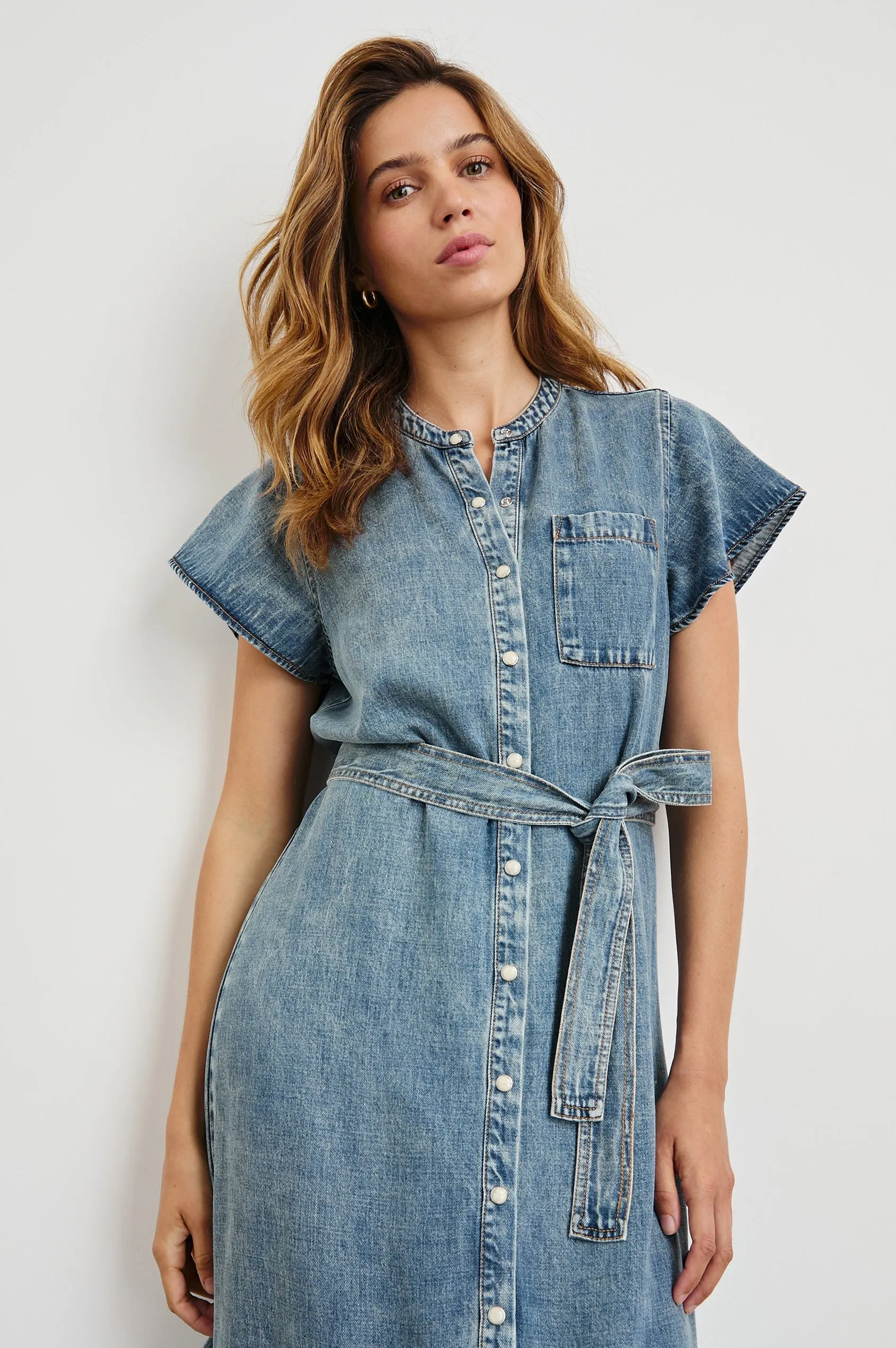Rails Kahlo Dress Mid Blue