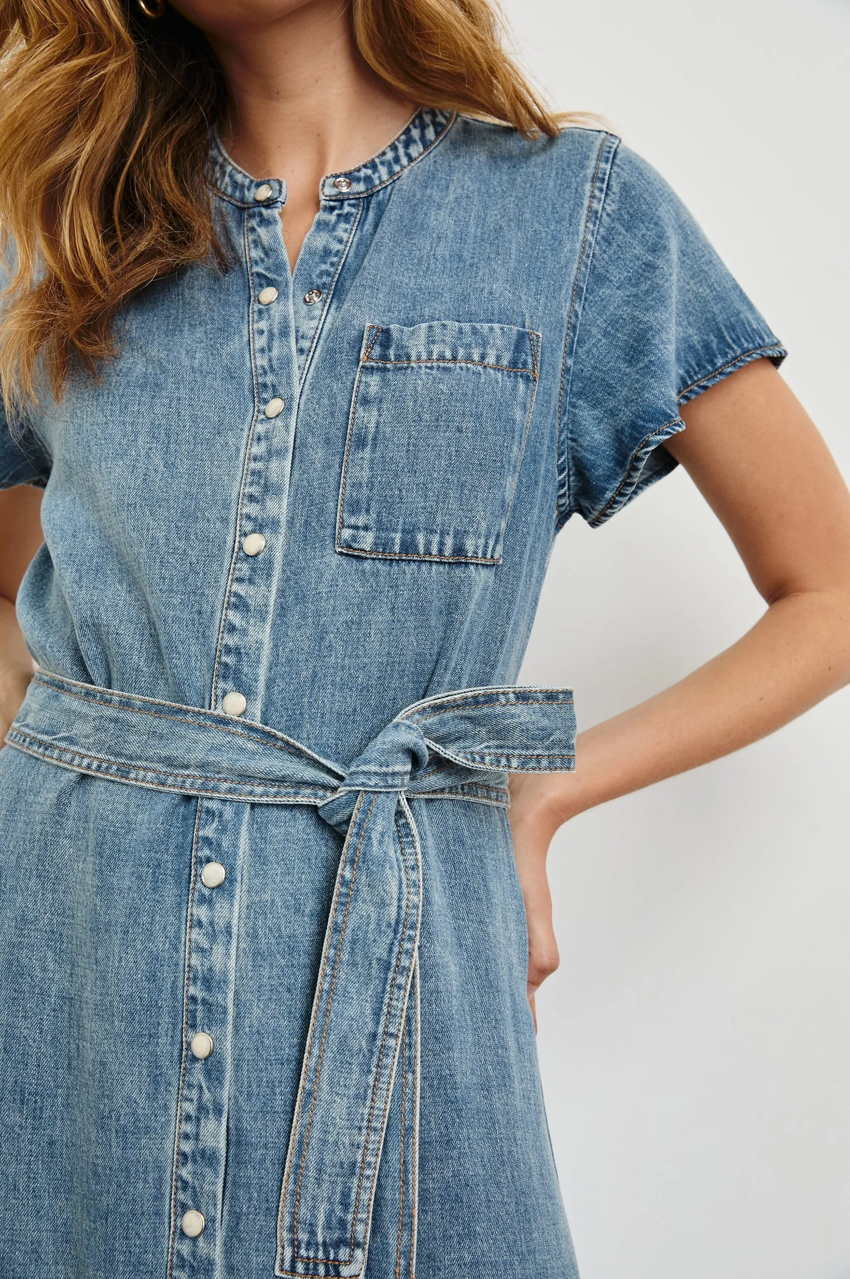 Rails Kahlo Dress Mid Blue