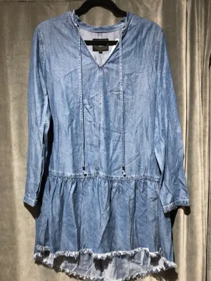 Rails Long Sleeve Denim Shift Mini Dress