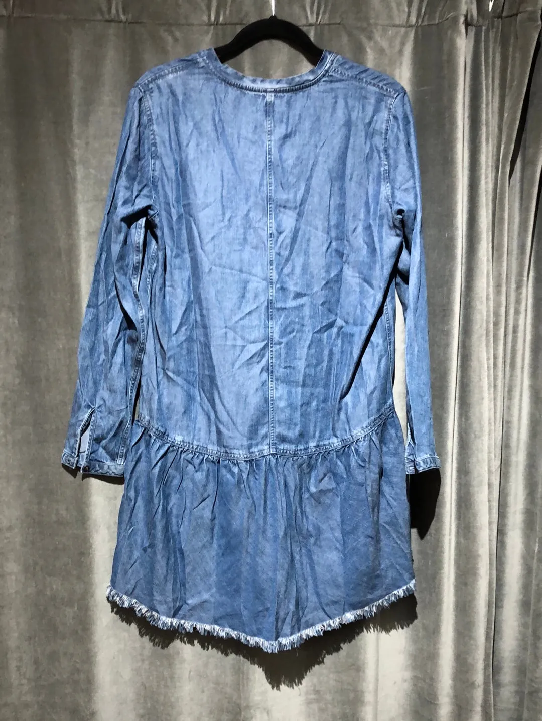 Rails Long Sleeve Denim Shift Mini Dress
