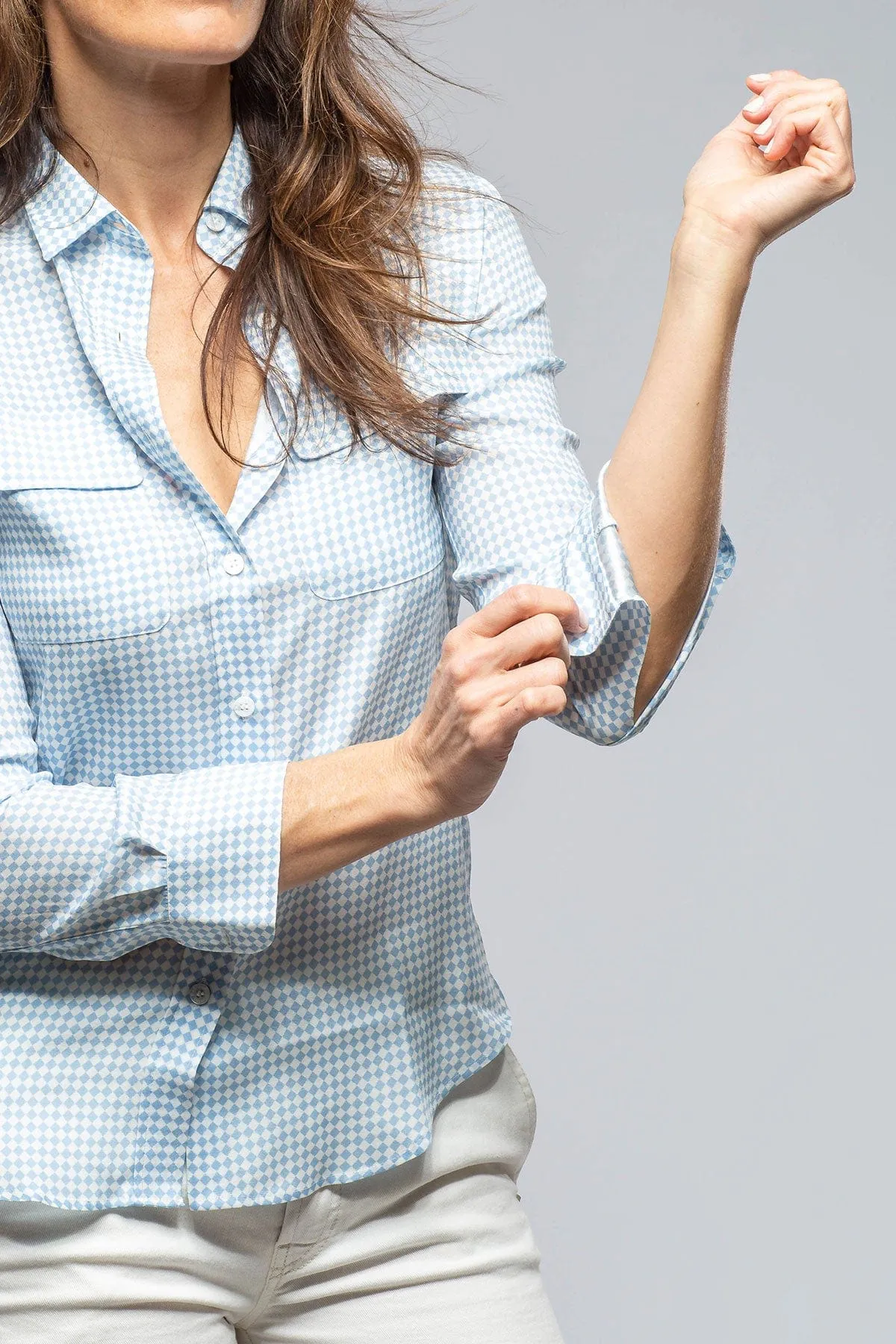 Respiro Silk Blouse In Denim