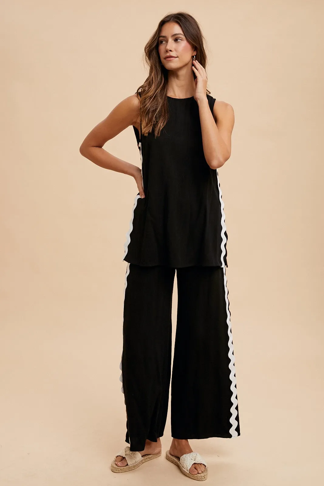 Ric Rac Trim Top and Pants Set