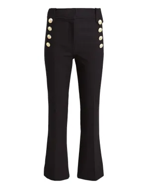 Robertson Crop Flare Trouser in Black