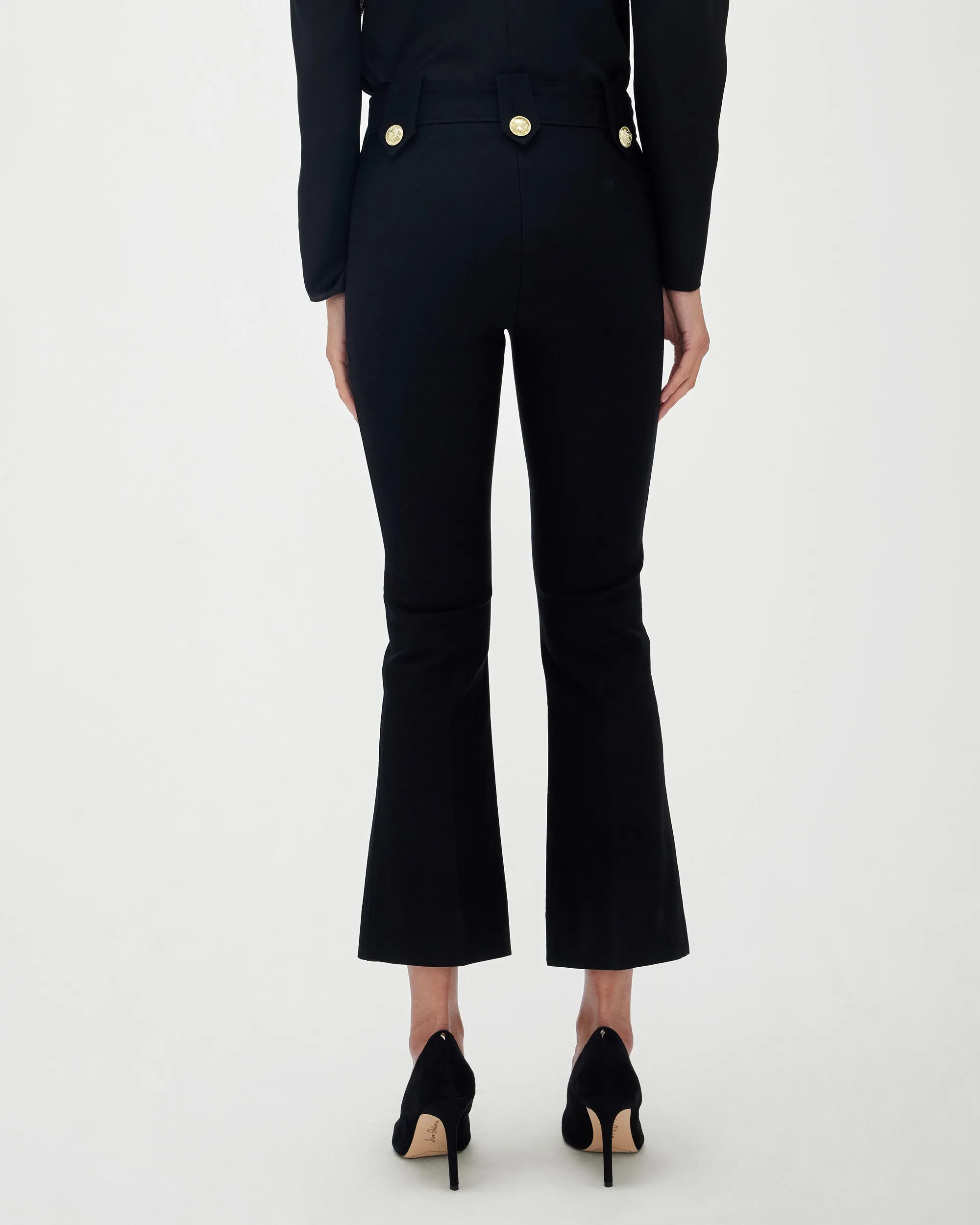 Robertson Crop Flare Trouser in Black