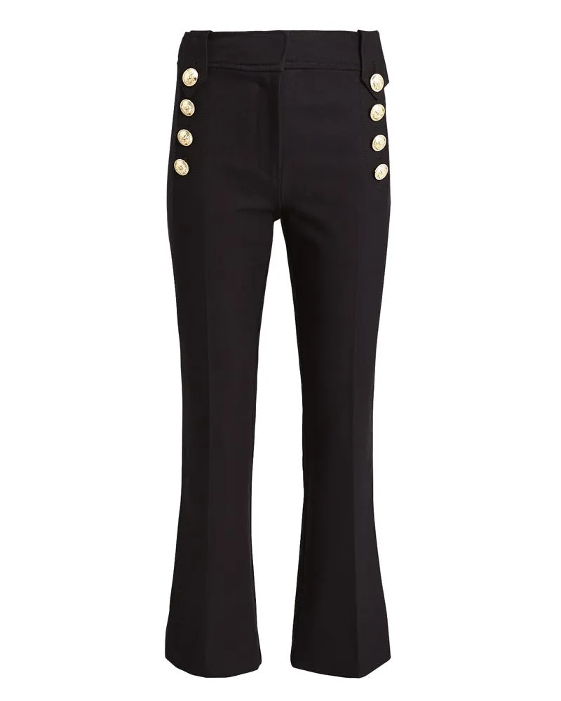 Robertson Crop Flare Trouser in Black
