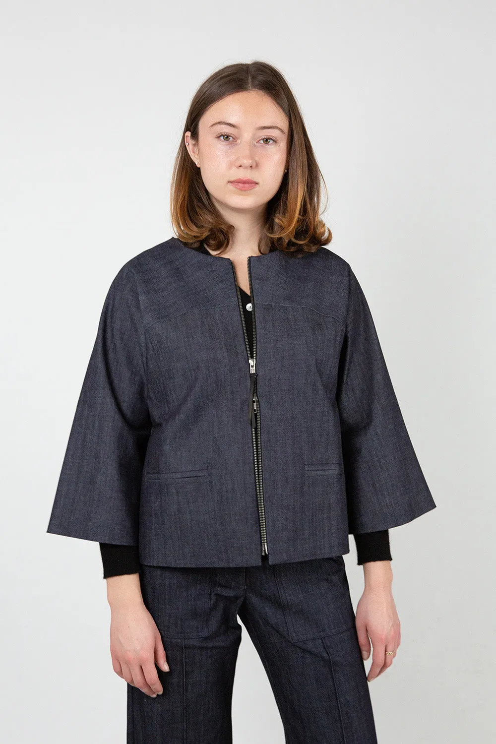 Ruby Denim Jacket in Dark Indigo