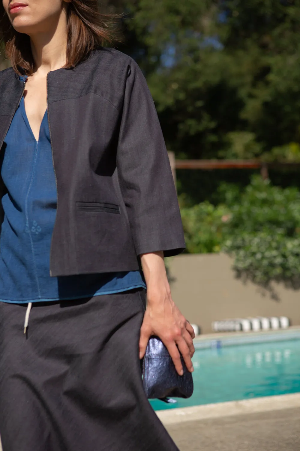 Ruby Denim Jacket in Dark Indigo