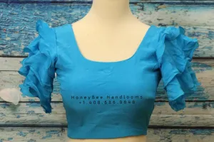 Saree blouse | designer saree blouse | indian saree blouse | blue blouse | silk blouse | pure saree blouse | handloom pattern blouse