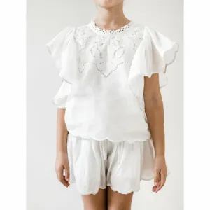 Scallop Short - White