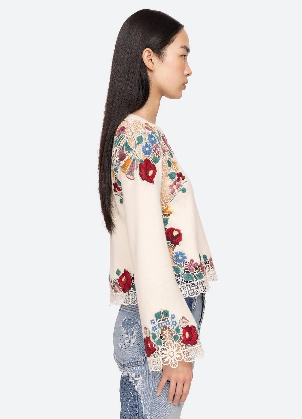 Sea Katharine Embroidery Sweater