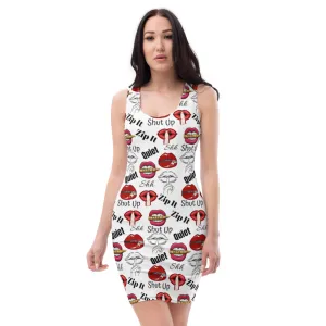 Shhhut Up Tank Dress - White
