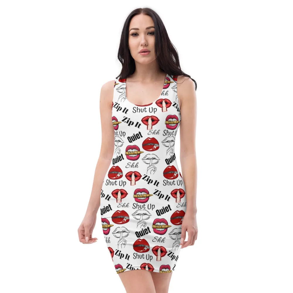 Shhhut Up Tank Dress - White