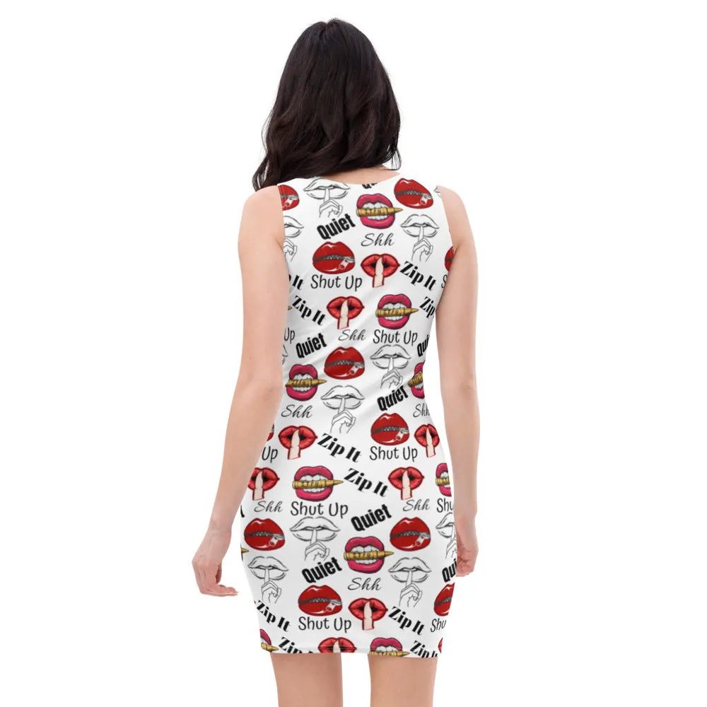 Shhhut Up Tank Dress - White