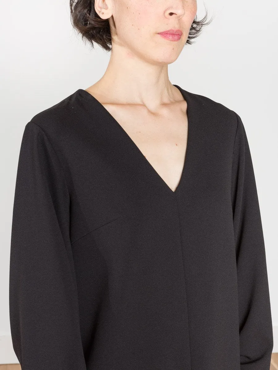 shirred sleeve dress