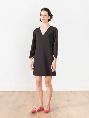 shirred sleeve dress