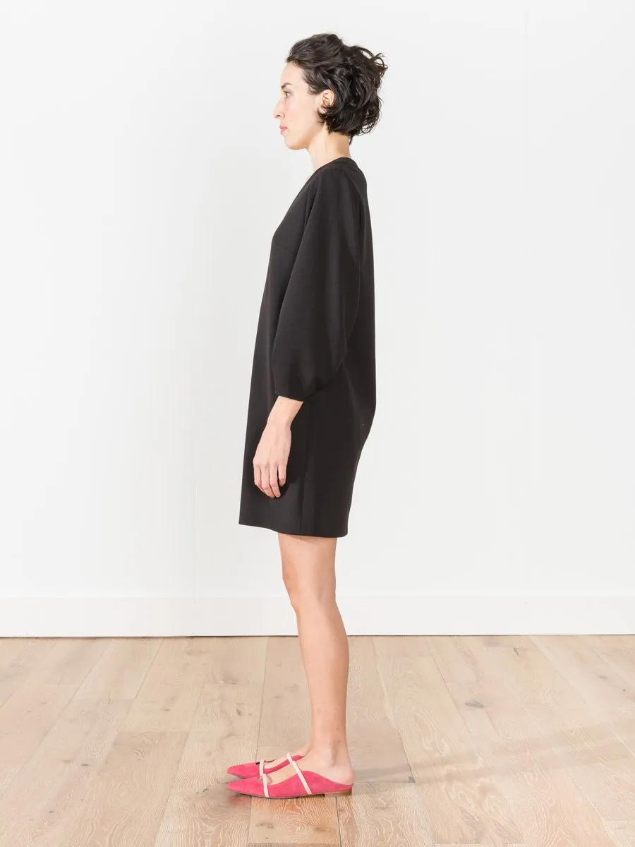 shirred sleeve dress